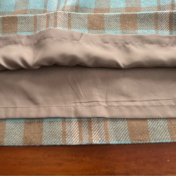 TALBOTS Candied Blue Multi Charming Plaid Wool Blend Skirt 10P Classic Winter - Picture 5 of 11